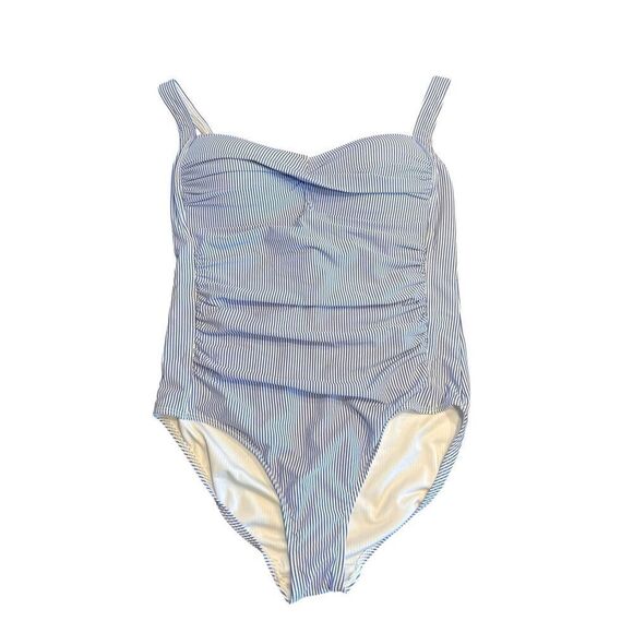 Nip Tuck Swim Women's 12 Swimwear One-Piece Striped Multi-fit Cup nautical - Picture 1 of 5